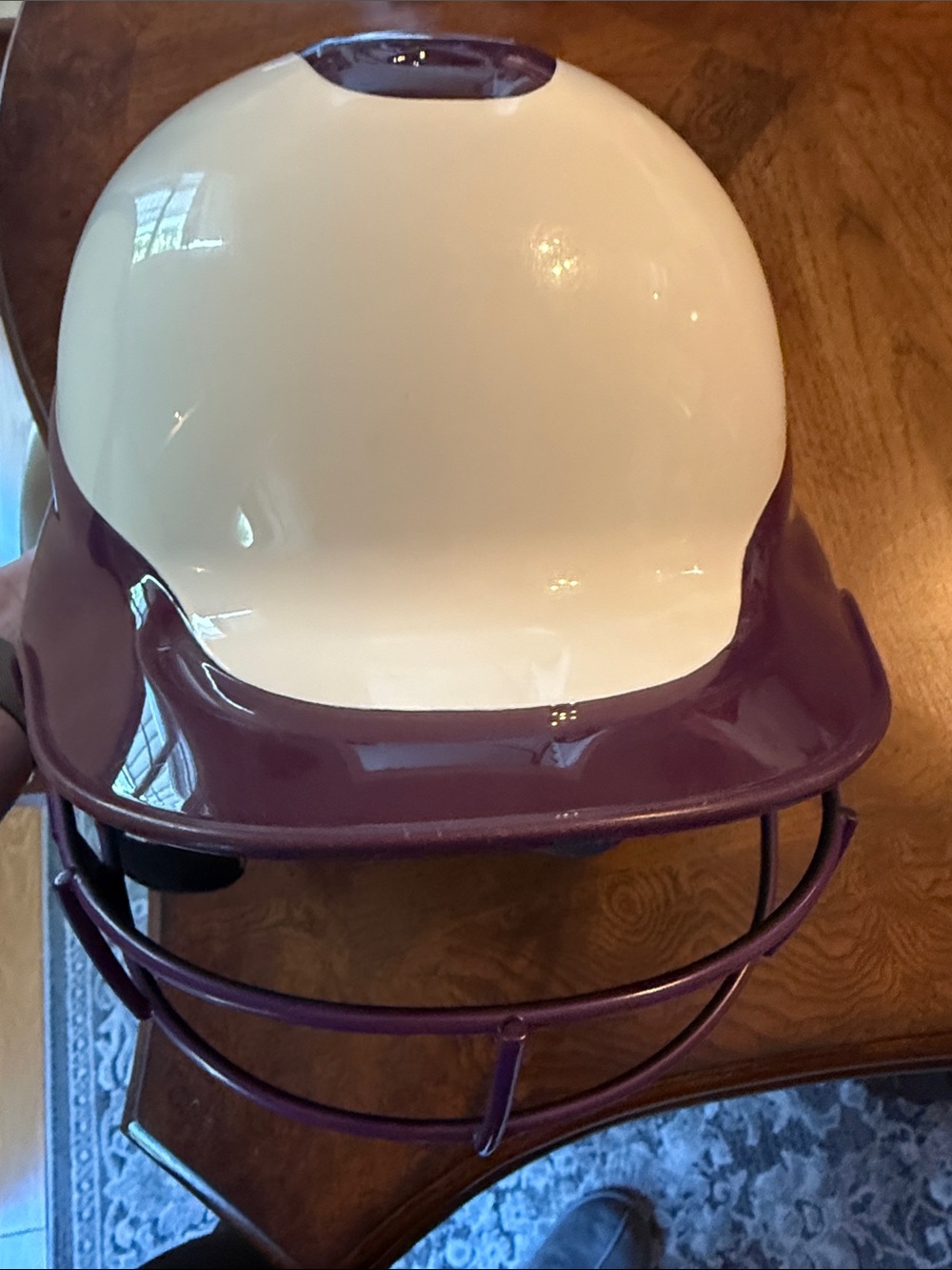 Rip-It Two-Tone Softball Helmet in White and Purple